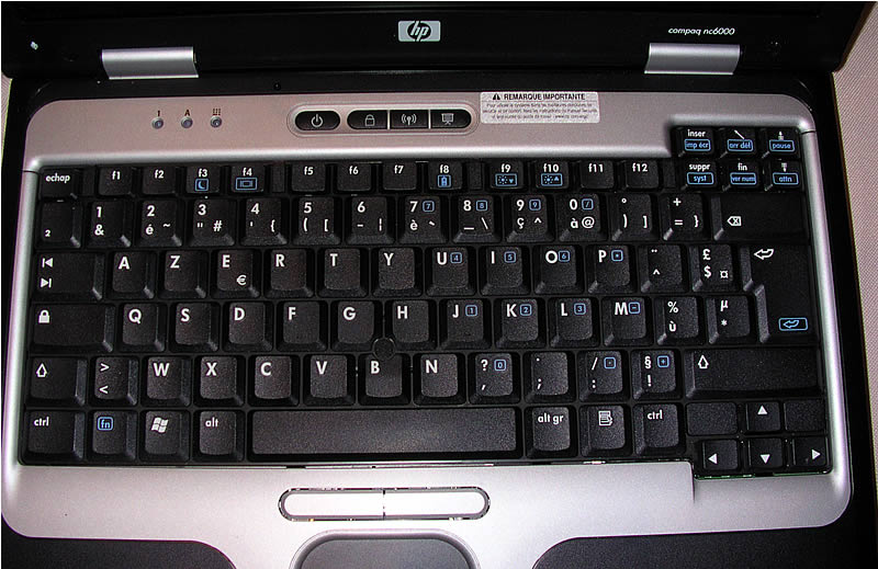 Disposición de un teclado AZERTY